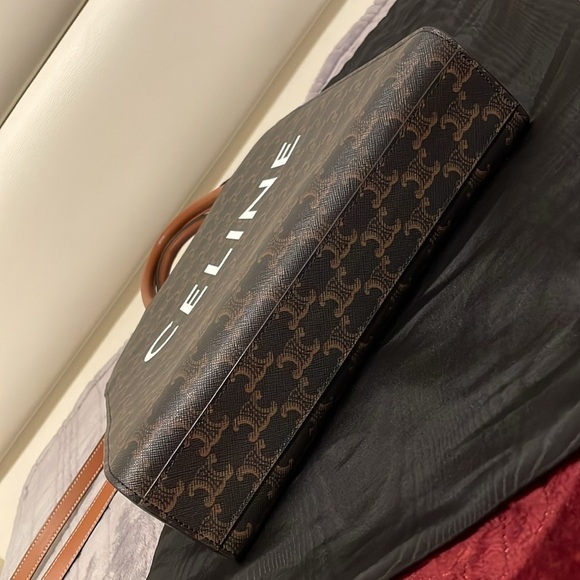 Celine Cabas Tote Triomphe Coated Canvas Bag - Picture 8 of 15